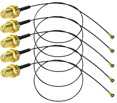 DollaTek 5Pcs 20cm / 7.8 U.FL Mini PCI zum Verpolen SMA Pigtail Antenne WiFi Kabel IPEX zum SMA Pigtail Kabel WiFi Adapter FPV Antennen Transmitter - Äußere Spirale Innenloch