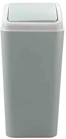 Parlynies 15 L Bathroom Trash Bin, Plastic Waste Bin with Swing Lid (Blue)