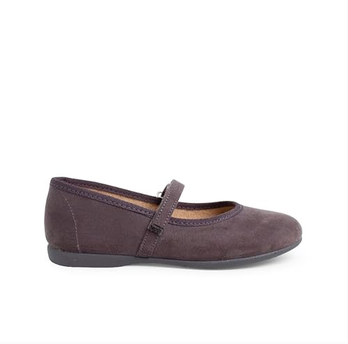 Pisamonas Mädchen Riemchenballerinas Aus Serratex Mit Klettverschlussriemen Größe 31 Farbe Grau
