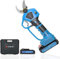 KOMOK Cesoie Elettriche Per Potatura 35 mm, con LED Display & Paramano/ 2 Batterie Ricaricabili 2000mAh 21V/ Motore Brushless 600W/ Forbici Elettriche per Potatura Giardinaggio - Blu