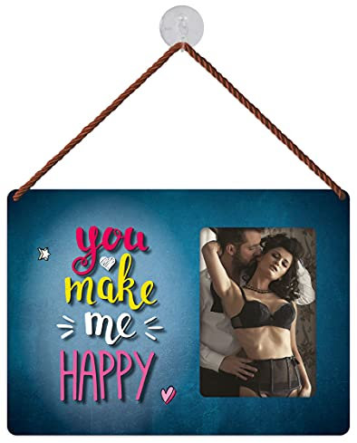 Blechwaren Fabrik Braunschweig GmbH - Kult Rahmen BlechschiId - You Make me Happy ! 25x18 cm Bilderrahmen KR030