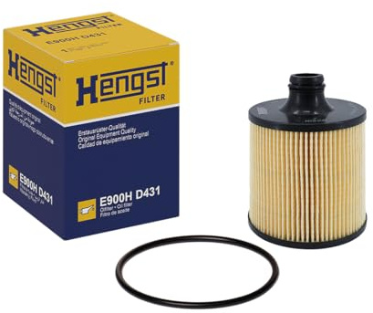 HENGST - Ölfilter E900H D431 - Öl-Filtereinsatz für KFZ | Hochwertiger Motorölfilter für KFZ mit Otto- oder Dieselmotor - Robuster Ölfilter mit hoher Schmutzaufnahmefähigkeit