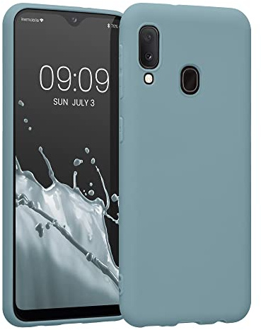 kwmobile Hülle für Samsung Galaxy A20e TPU Case - Handyhülle unterstützt kabelloses Laden, Flexible Schutzhülle, gummiertes Cover in Arctic Night