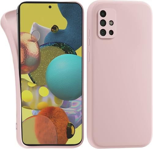 MyGadget Hülle für Samsung Galaxy A71 4G - robuste Silikon Schutzhülle TPU Case Slim Silikonhülle - Back Cover Kratzfest Handyhülle - Matt Rosa