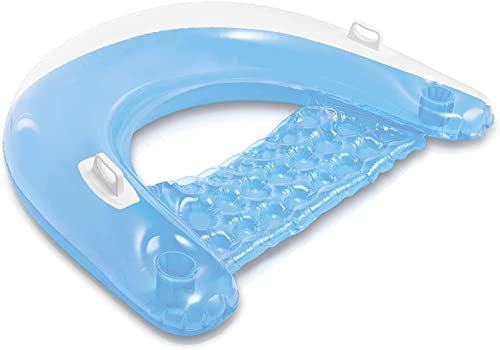Intex Aufblasbarer Sessel für Pool - Luftmatratze Sit'n Floats - Poolsitz mit Farbauswahl (Blau), 58859