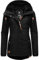 Ragwear Damen warme Winterjacke kurz mit Kapuze Monade Intl Black22 Gr. XXL