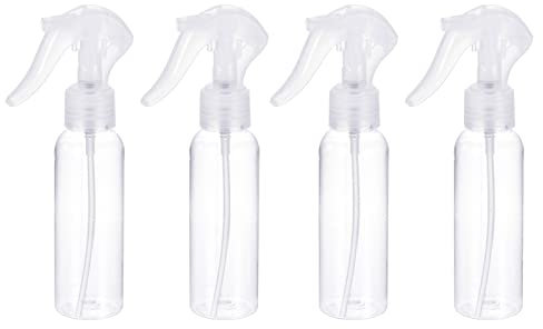 PATIKIL 100ml Spray Bottles, 4 Pack Refillable Mist Sprayer Plastic for Travel Household, Clear
