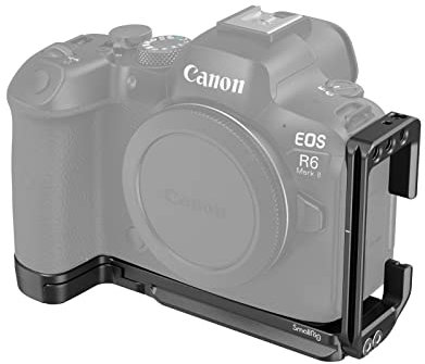SMALLRIG Quick Release L-Bracket für Canon R6 Mark II / R6 / R5 / R5 C, Kamera-L-Platte für Arca-Typ mit 1/4-20 Gewindelöchern, Gurtlöchern, Vertikale Aufnahmen - 4160B