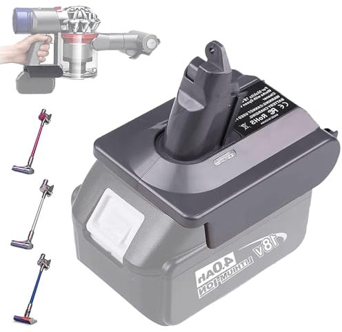 URUN V6 Battery Adapter for Makita 18V Lithium Battery Converted for Dyson V6 SV04 SV03 DC59 DC58 DC62 SV09 SV05 Absolute Motorhead Cordless Vacuum Cleaner Battery for Animal (MT18V6 Adapter only)