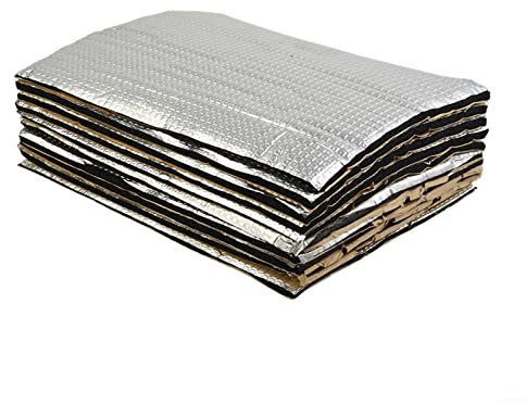 HOHOVYVY Lot de 10 tapis insonorisants pour voiture - 5 mm - Isolation phonique et thermique - En mousse à cellules fermées