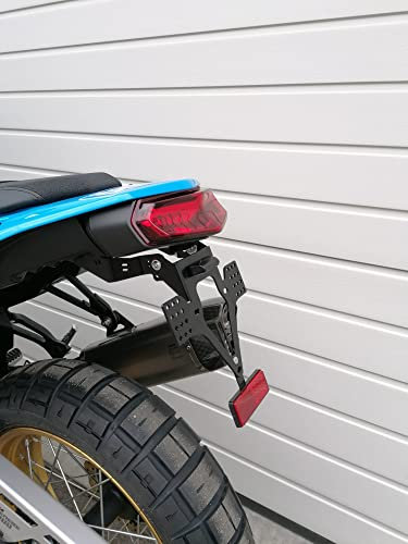 kurzer Kennzeichenhalter für Yamaha XTZ 700 Tenere 2019-2025 Tenere700 EVO Set Kennzeichenträger Heckumbau Reiseenduro kurzes Heck Nummernschild Twin Yamaha 700 xt Tail Tidy