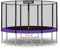 Baunsal® Trampolin Outdoor Ø 305 cm (EXD) lila als Komplettset mit Federabdeckung, Sprungmatte, Netz und Leiter - Gartentrampolin Spielzeug für Kinder