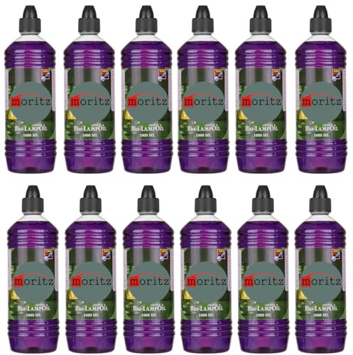 Moritz 12 Liter Bio Lampenöl lila farbig für Öllampen Bambusfackeln Gartenfackel und Wandfackeln
