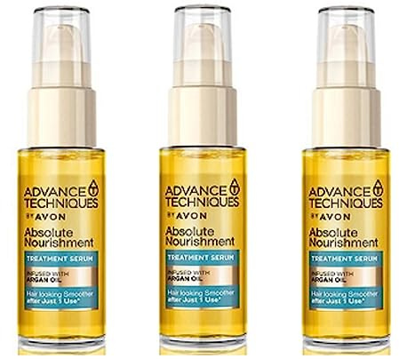 Advance Techniques Absolute Nourishment Argan-Behandlungsserum, angereichert mit Arganöl, 3 x 30 ml, 3 Stück Avon.