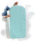 HCZION Handheld Garment Steamer Clothes Rack Hanging Ironing Board Press Pad, Hanging Ironing Machine Hanger With Ironing Board Covers (Color : D)