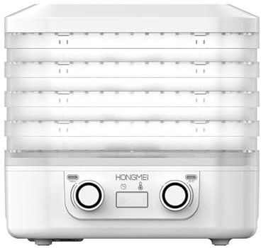 MeYuxg Essiccatore, disidratatore a 5 piani, rimovibile, 48 ore, super lungo, disidratatore da 160 W, con regolatore di temperatura 35 – 70 °C, disidratatore per alimenti, carne, verdure, frutta,