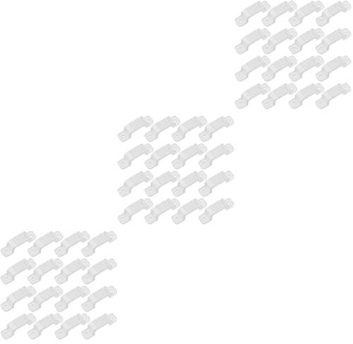 Housoutil 300 Stück Schnalle Led-Streifen Lichtleiste Lichtstreifen Transparenter Ständer Klebeband Lichterhalter Led- Led-Leuchtstoffröhre Lichtmontageklemmen Klebeband