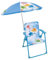 Fun House Enfant 713516 MA Klappstuhl, klein, Schildkröte, H 53 x B 38,5 x T 37,5 cm, mit Sonnenschirm Ø 65 cm, Blau