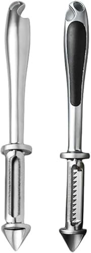 Pelador de frutas y verduras 5 y 1, pelador de verduras multifuncional de acero inoxidable, abridor de botellas, pelador de verduras en uno, gadget de verduras for pera, tomate, pepino, zanahoria/267