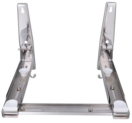 Cabilock Soporte para Horno microondas Marco microondas Rejilla microondas Plegable Rejilla para microondas Bandeja de Almacenamiento Estante Rejilla del Horno Acero Inoxidable, C50234J20WFC0WGYV