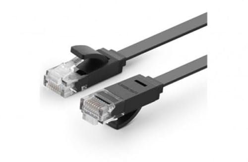 UGREEN Cable plano Ethernet de cobre puro Cat 6 U/UTP 0,5 m (negro)