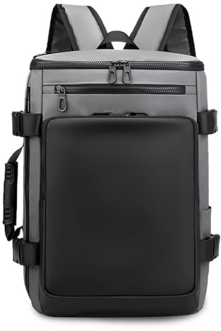 FANDARE Convertible Laptop Backpacks Weekender Carry On Backpack Flight-Approved Business Crossbody Tote Bag College Rucksack Men Women for 17 inch Laptop Black with Concealable Shoulder Strap Grey