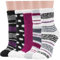 Blu Ninfee Kuschelsocken Damen Flauschige Kuschel Socken 5 Paar, Dicke Weiche Bettsocken Schlafsocken Mädchen, Warm Winter Flauschsocken Kuschelige Socken