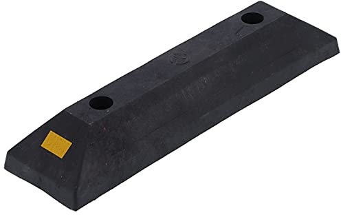 Parkblock-Gummi-Bordstein-Radstopper mit Reflektierendem Streifen, Einfache Lagerung und Umstellung, Geeignet für Beton oder Asphalt, Langlebig