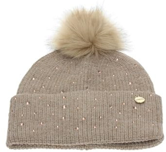 GUESS Damenmütze mit Bommel AW5213POL01 Cam M, Camel, M
