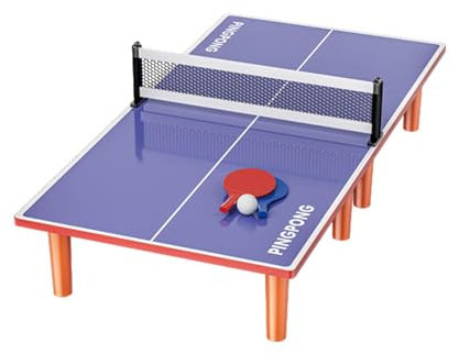 Fuuxtci Tavolo da pong portatile, Set tavolo da pong portatile, Tavolo da pong compatto pieghevole con 2 paddle e 1 pallina, Tavoli da pong stabili resistenti alle intemperie per