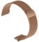 ZLZKJS Metall-Uhrenarmbänder, gewebt, Schnellverschluss, verstellbares Edelstahl-Ersatzarmband mit Magnetverschluss für Herren und Damen, 14 mm, 16 mm, 18 mm, 20 mm, 22 mm, 24 mm (Rosegold, 16mm)
