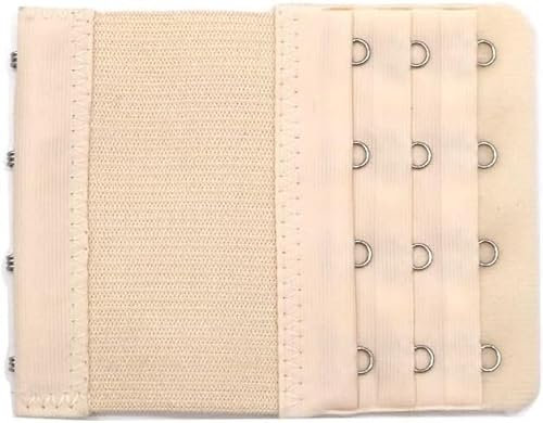 dvkGKLVq Bra Extender，Bra Extensions,4pcs 3 Row 4 Hooks Bra Extender Clip Strap Extension Clasp Straps Women Bra Strap Extender Sewing Tool Adjustable Buckle Belt .(Complexion)