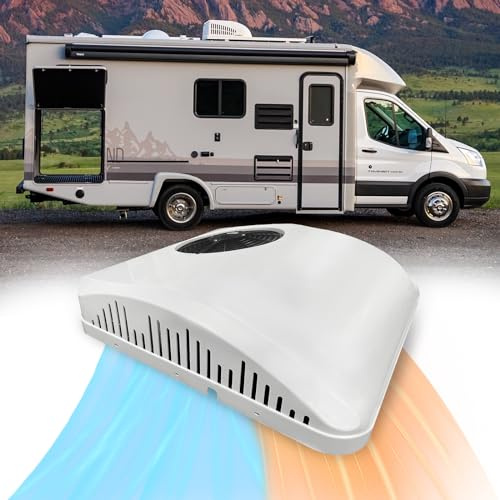 RV Dachklimagerät mit Wärme 24 Volt Wohnmobil 10000BTU 24 V Low Profile Klimaanlage 24 Volt 2 in 1 für Van, RV, Yacht, Golfwagen, Maschine