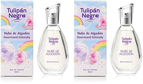 TULIPÁN NEGRO, AGUA DE COLONIA NUBE DE ALGODÓN 50ML (Paquete de 2)