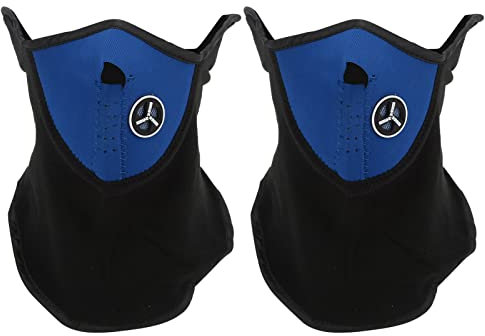 Demi-Masque, Demi-Masque Coupe-Vent, Masque D'équitation d'hiver, Cache-Cou pour Homme, Cache-Cou de Moto, adapté à la Moto, au Ski en Plein Air (Bleu)