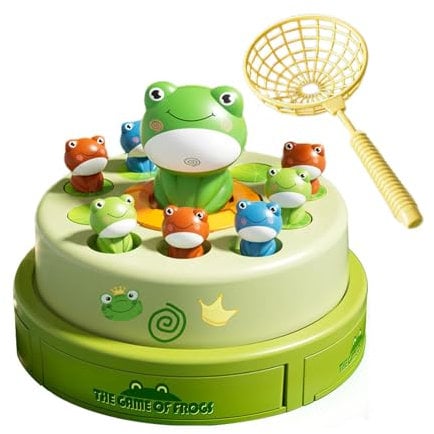 Jouet de Grenouille sauteuse – Jeu de Plateau tournant de Grenouille d'éjection de Dessin animé | Jeu interactif de Carnaval de Grenouille catapulte pour, fonctionnalités sonores et Lumineuses