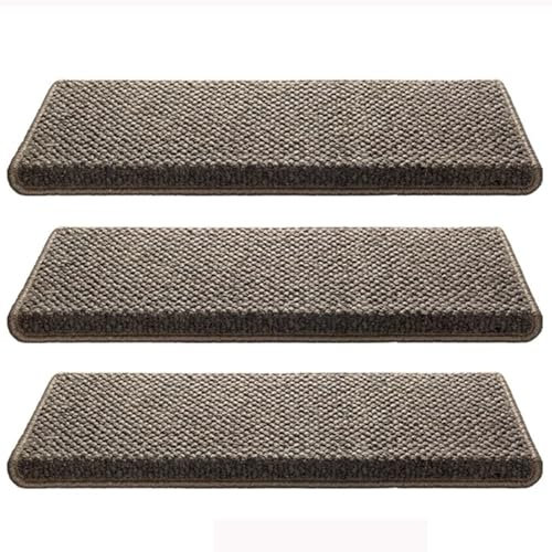 Rutschfester Teppichläufer aus Wolle, selbstklebend, für haustier- und kinderfreundlich, Treppenhaus, waschbar, Treppenschutz und Teppiche, Abdeckmatten