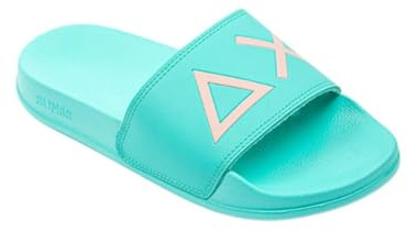 SUN68 Damen Slippers Logo Sandal, Acqua, 40 EU