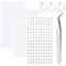 LAURITAMI 3 Blatt Fake Piercing Stickers Mit Nasenring Pinzette, Fake Nasenpiercing Lippenstecker Ohrstecker Spike Acryl Sticker Non-Piercing Augenbrauen Gesicht Ohr Körper Schmuck 2/2.5/3/4/5MM