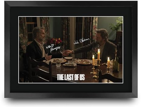 HWC Trading The Last Of Us Scene 2 Geschenke Gedrucktes Signiertes Autogramm Foto für Fans von Fernsehn Memorabilien - A3 Gerahmt