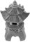Milisten Leuchte Asiatische Gartenpagode Solar Pagodenlaterne Gartenstatue Gartenpagode Laterne Stein Dekolampe Asiatisches Für Laternendekorationen Harz Grau