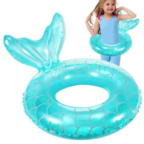 Schwimmhilfe für Pool, Meerjungfrau, Schwimmring für Kinder, aufblasbar, zum Lernen, Schwimmen, Wasserspiele im Sommer