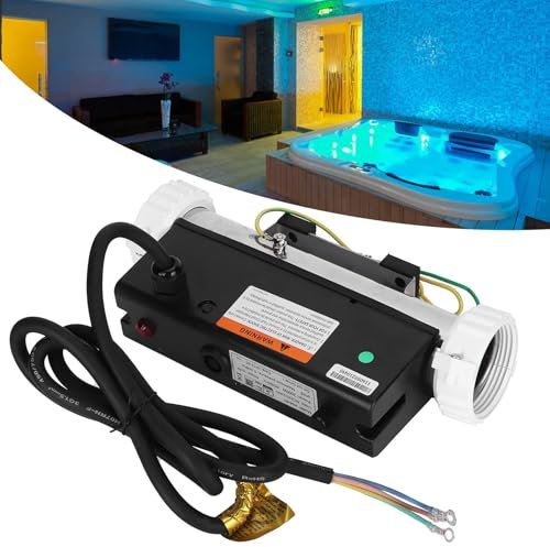Kit de calentador eléctrico en línea con termostato ajustable para spa, jacuzzi y control de temperatura de piscina