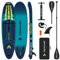 AQUALUST 10.6 iSUP Board Stand Up Paddle Set Surfboard aufblasbar 320cm SUP 150 KG türkis (Boardset+Kajakpaddel)