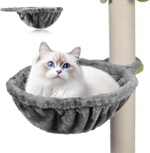 Liegemulde für Kratzbaum Ø 40 cm Katzenhängematte Schlafmulde Katzen | Schlafmulde mit Stabilem Metallrahmen & Weicher Plüsch für Große Katzen Maine , Ersatzteil für DIY Kratzbäume