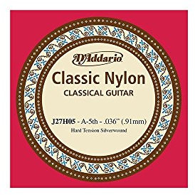 D'Addario Pro-Arte J27H05 Cinquième Corde seule en nylon pour guitare classique Dur