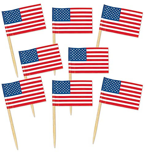 Beistle Patriotic Party Supplies USA 4th of July Decorations Labor Day Tableware, Paper, Red/White/Blue, 2.5