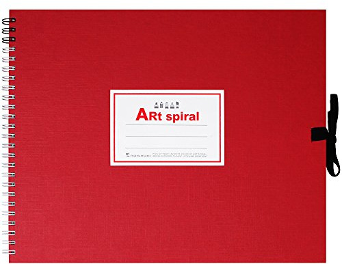 Maruman Art Spiral Sketch Book, F3, 8.74 x 11.26, 24 Sheets, Red