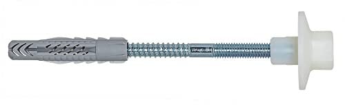 fischer - Kit de fixation de lavabos et WC suspendus WD 8x110 mm - 2 chevilles UX 10, 2 goujons M8x110 électrozingués, 2 écrous à collerette BU M8