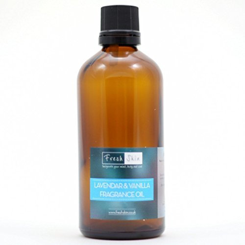 freshskin beauty ltd | 100ml Lavender & Vanilla Fragrance Oil - Candles, Bath Bombs, Soap Making, Reed Diffusers & Wax Melts - Cosmetic Grade & Vegan Friendly